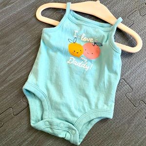 From ~ Carters 
Size ~ Newborn 
My baby NEVER got to Wear this cute onesie.